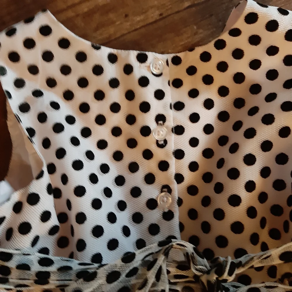 Polka Dot Tulle Sleeveless Dress Girls Size 5 c Marmellata ☆ - Picture 5 of 8